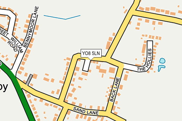 YO8 5LN map - OS OpenMap – Local (Ordnance Survey)
