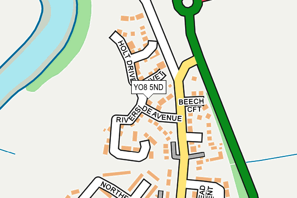YO8 5ND map - OS OpenMap – Local (Ordnance Survey)