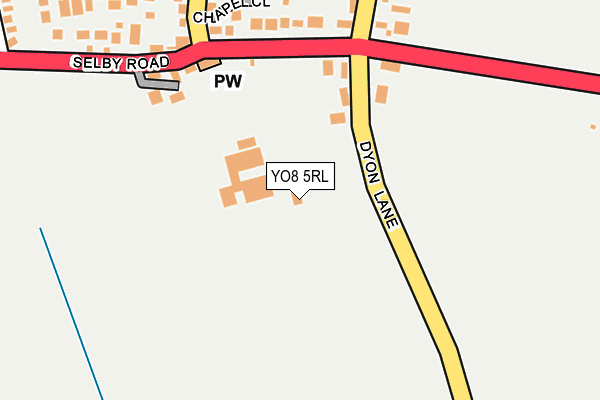 YO8 5RL map - OS OpenMap – Local (Ordnance Survey)