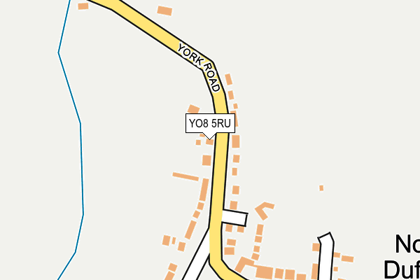YO8 5RU map - OS OpenMap – Local (Ordnance Survey)