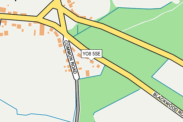 YO8 5SE map - OS OpenMap – Local (Ordnance Survey)