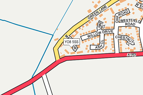 YO8 5SS map - OS OpenMap – Local (Ordnance Survey)