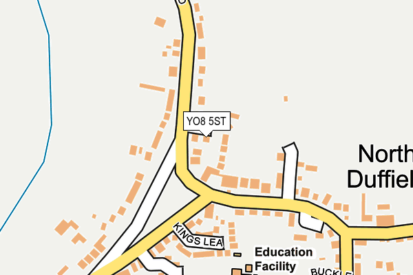 YO8 5ST map - OS OpenMap – Local (Ordnance Survey)