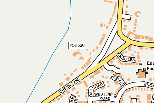 YO8 5SU map - OS OpenMap – Local (Ordnance Survey)