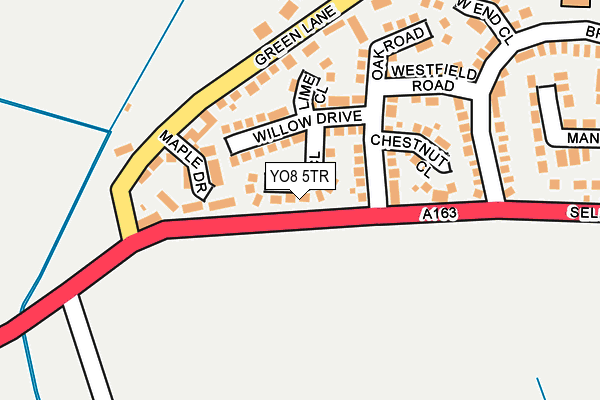 YO8 5TR map - OS OpenMap – Local (Ordnance Survey)