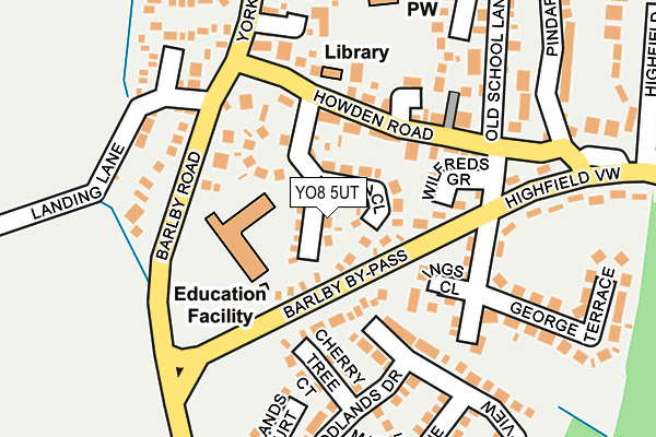 YO8 5UT map - OS OpenMap – Local (Ordnance Survey)