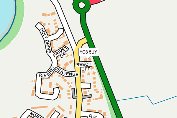 YO8 5UY map - OS OpenMap – Local (Ordnance Survey)