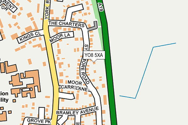 YO8 5XA map - OS OpenMap – Local (Ordnance Survey)
