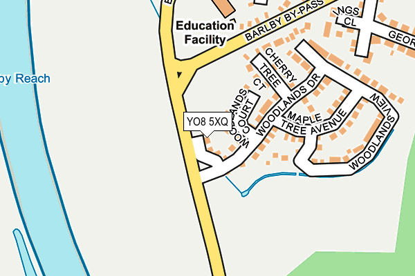 YO8 5XQ map - OS OpenMap – Local (Ordnance Survey)