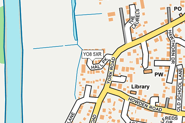 YO8 5XR map - OS OpenMap – Local (Ordnance Survey)