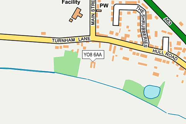 YO8 6AA map - OS OpenMap – Local (Ordnance Survey)