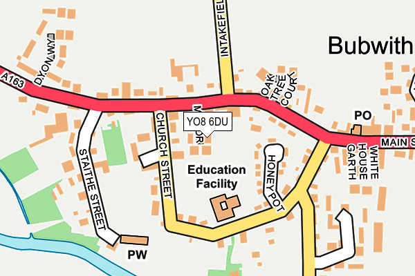 YO8 6DU map - OS OpenMap – Local (Ordnance Survey)
