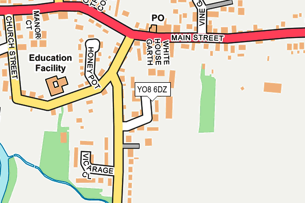 YO8 6DZ map - OS OpenMap – Local (Ordnance Survey)