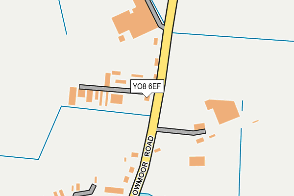 YO8 6EF map - OS OpenMap – Local (Ordnance Survey)