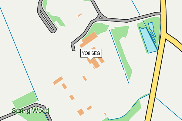 YO8 6EG map - OS OpenMap – Local (Ordnance Survey)