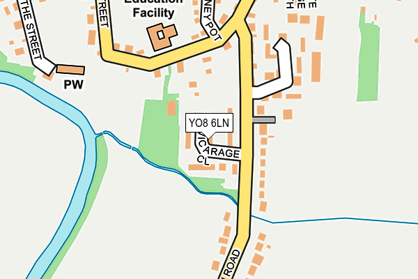 YO8 6LN map - OS OpenMap – Local (Ordnance Survey)