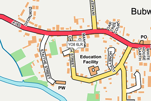YO8 6LR map - OS OpenMap – Local (Ordnance Survey)