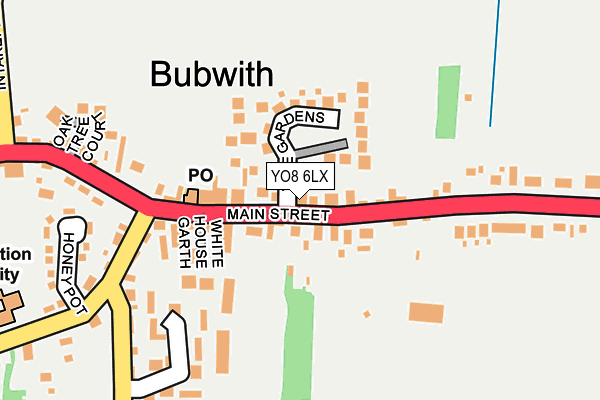 YO8 6LX map - OS OpenMap – Local (Ordnance Survey)