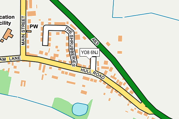 YO8 6NJ map - OS OpenMap – Local (Ordnance Survey)