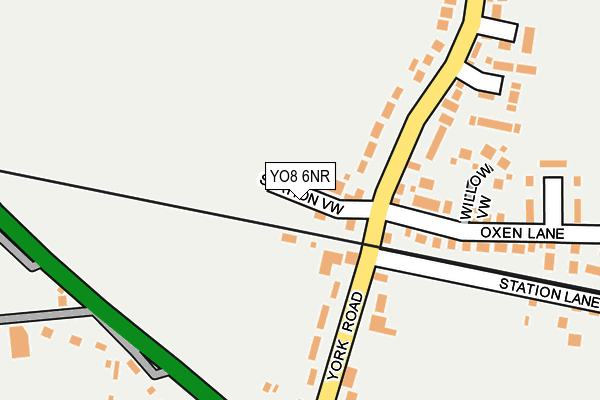 YO8 6NR map - OS OpenMap – Local (Ordnance Survey)