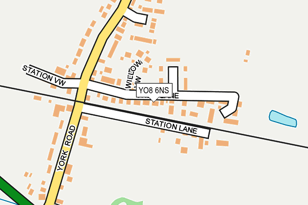 YO8 6NS map - OS OpenMap – Local (Ordnance Survey)