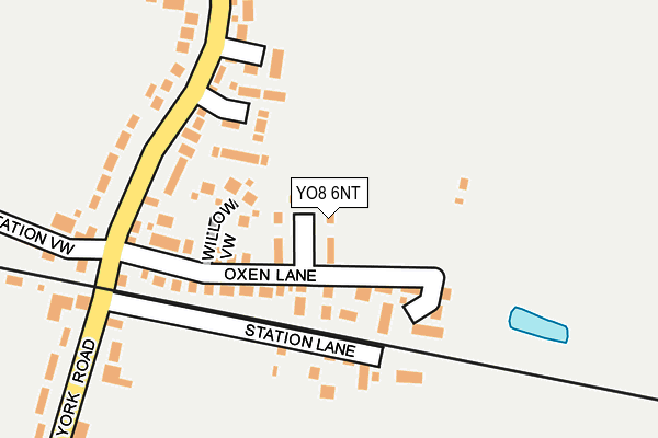 YO8 6NT map - OS OpenMap – Local (Ordnance Survey)