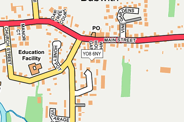YO8 6NY map - OS OpenMap – Local (Ordnance Survey)