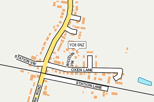 YO8 6NZ map - OS OpenMap – Local (Ordnance Survey)