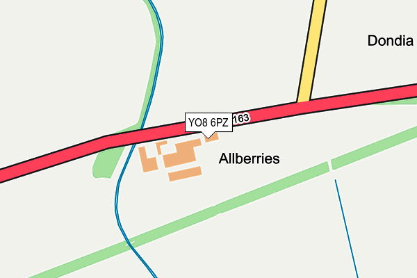 YO8 6PZ map - OS OpenMap – Local (Ordnance Survey)