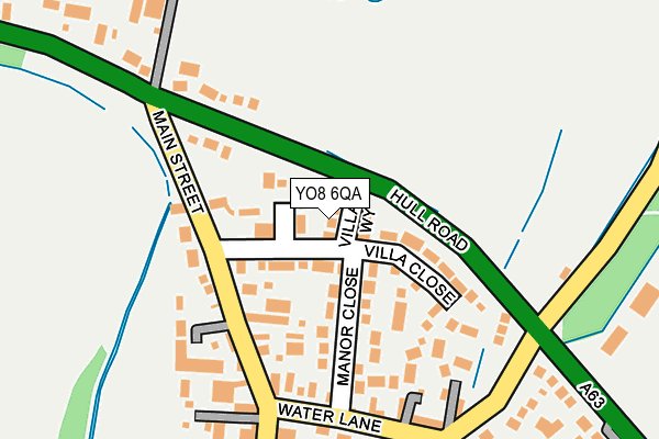 YO8 6QA map - OS OpenMap – Local (Ordnance Survey)