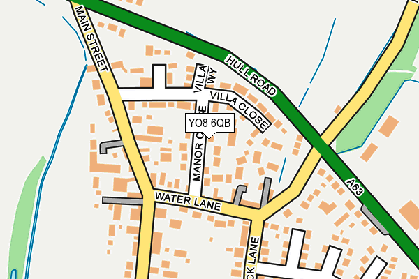 YO8 6QB map - OS OpenMap – Local (Ordnance Survey)
