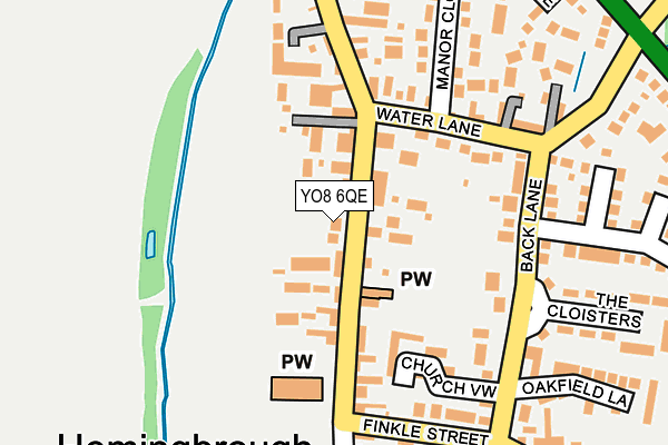 YO8 6QE map - OS OpenMap – Local (Ordnance Survey)