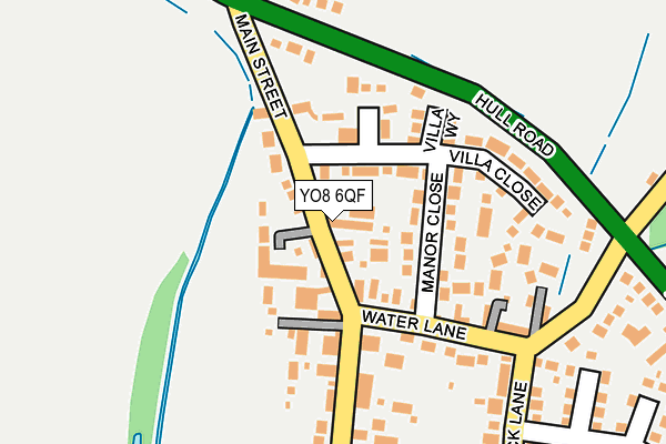 YO8 6QF map - OS OpenMap – Local (Ordnance Survey)