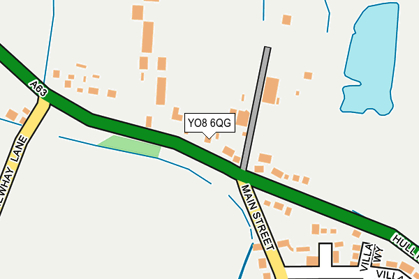 YO8 6QG map - OS OpenMap – Local (Ordnance Survey)