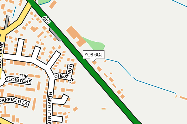 YO8 6QJ map - OS OpenMap – Local (Ordnance Survey)