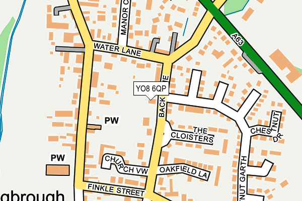 YO8 6QP map - OS OpenMap – Local (Ordnance Survey)