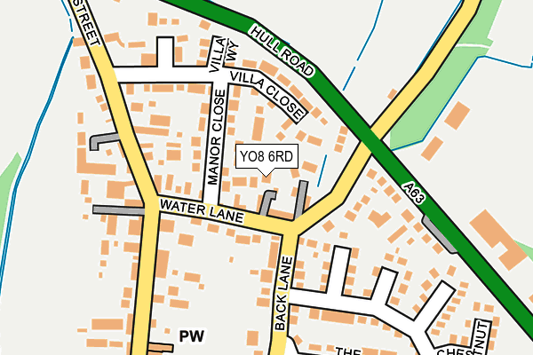 YO8 6RD map - OS OpenMap – Local (Ordnance Survey)
