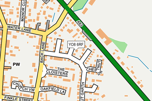 YO8 6RF map - OS OpenMap – Local (Ordnance Survey)