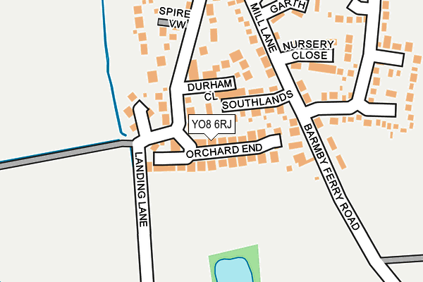YO8 6RJ map - OS OpenMap – Local (Ordnance Survey)
