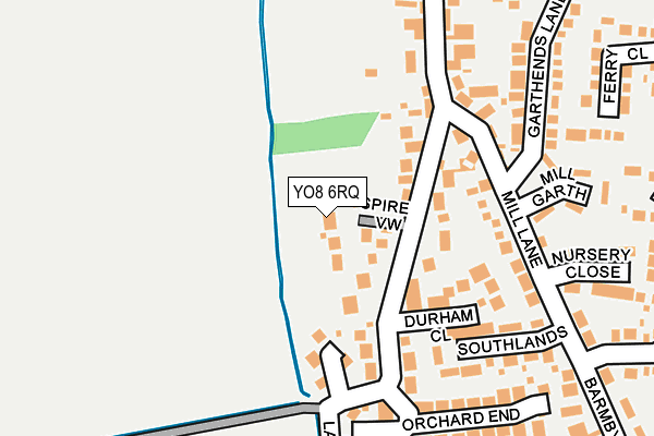 YO8 6RQ map - OS OpenMap – Local (Ordnance Survey)