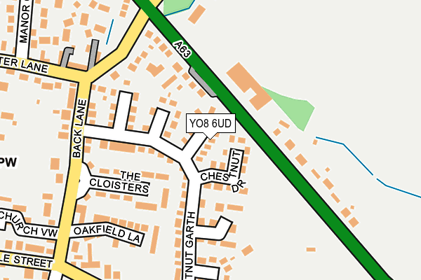 YO8 6UD map - OS OpenMap – Local (Ordnance Survey)
