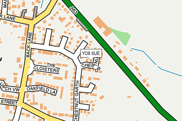 YO8 6UE map - OS OpenMap – Local (Ordnance Survey)