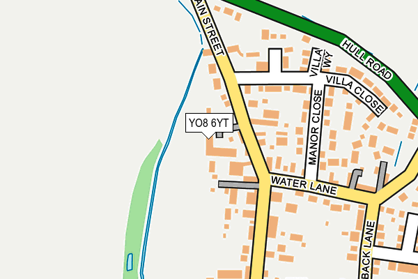 YO8 6YT map - OS OpenMap – Local (Ordnance Survey)