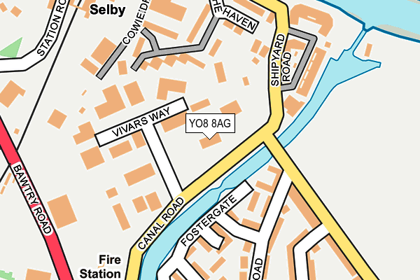 Map of REYNOLDS OF SELBY LIMITED at local scale
