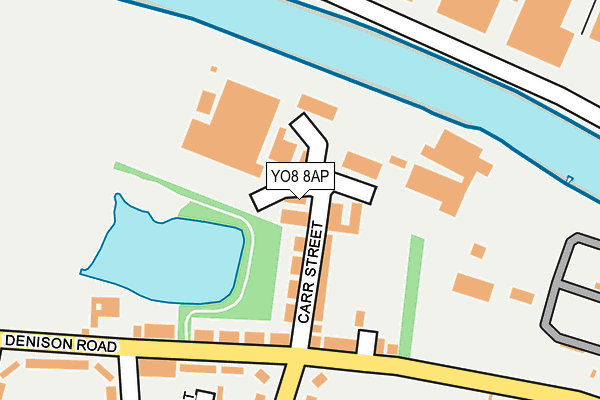 YO8 8AP map - OS OpenMap – Local (Ordnance Survey)