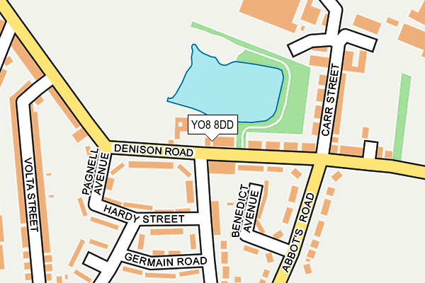 YO8 8DD map - OS OpenMap – Local (Ordnance Survey)