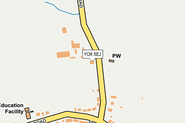 YO8 8EJ map - OS OpenMap – Local (Ordnance Survey)