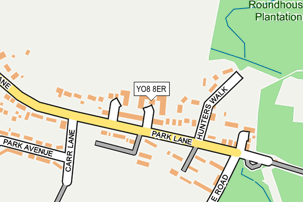YO8 8ER map - OS OpenMap – Local (Ordnance Survey)