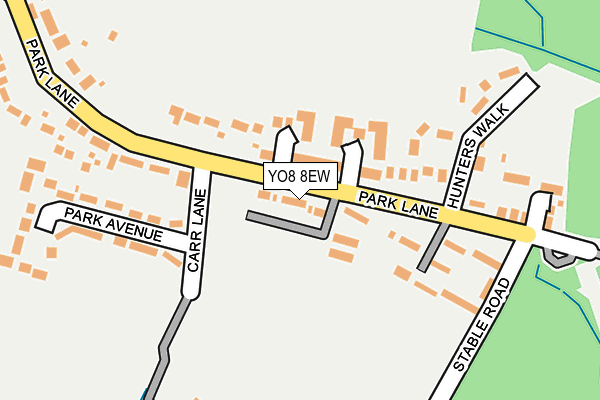 YO8 8EW map - OS OpenMap – Local (Ordnance Survey)
