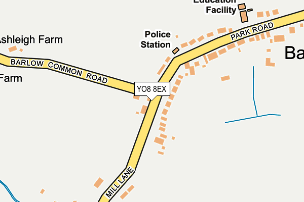YO8 8EX map - OS OpenMap – Local (Ordnance Survey)